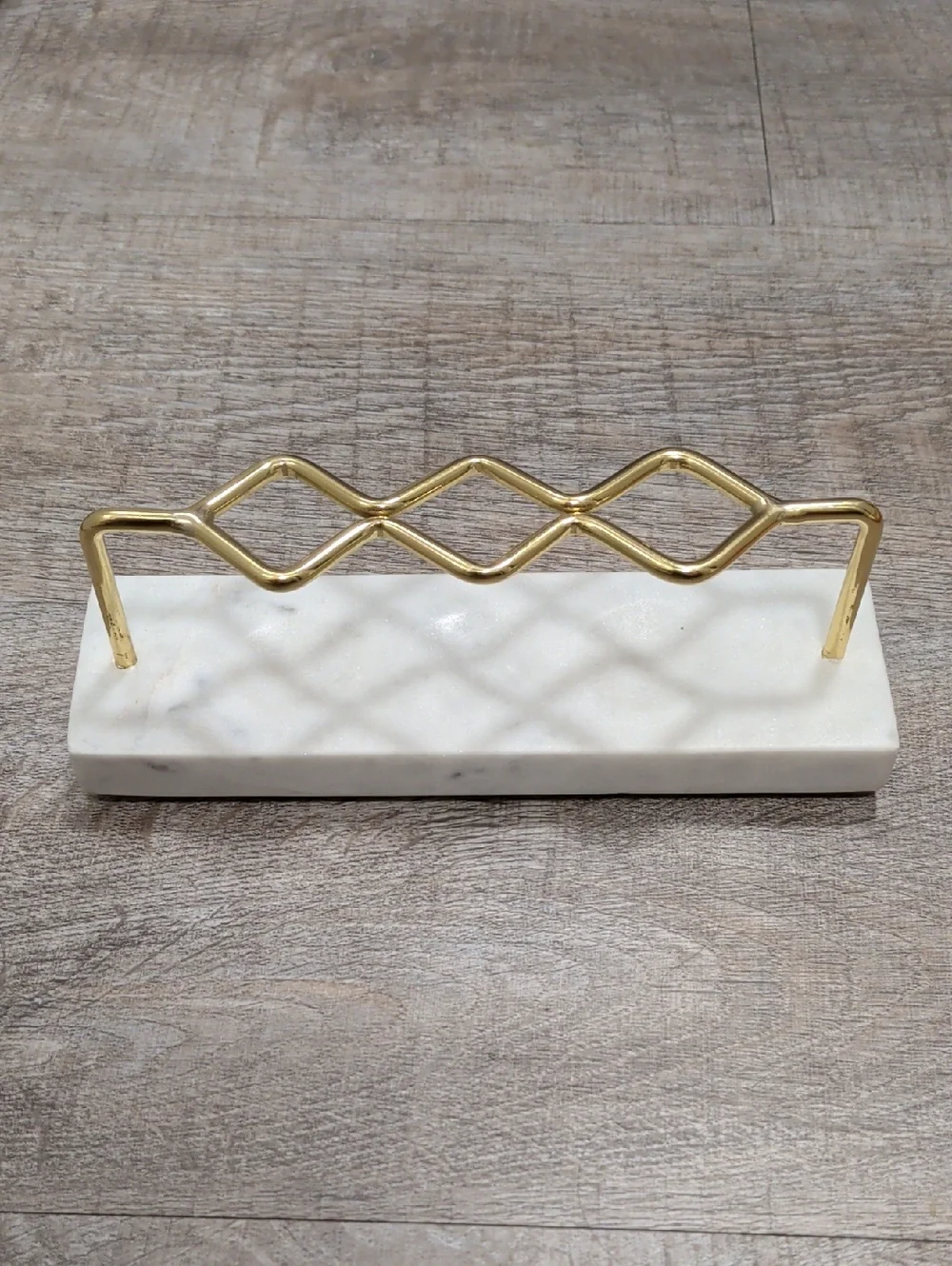 Anthropologie Marble And Brass Makeup Brush Organizer